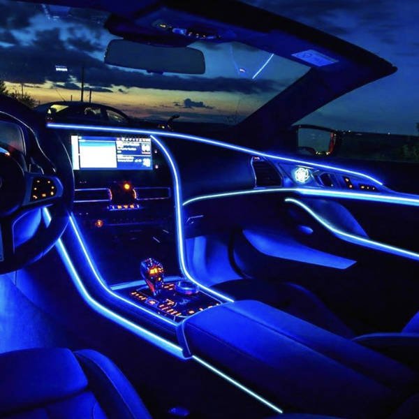 CarLux LED ambijentalna rasvjeta u automobilu u plavoj boji